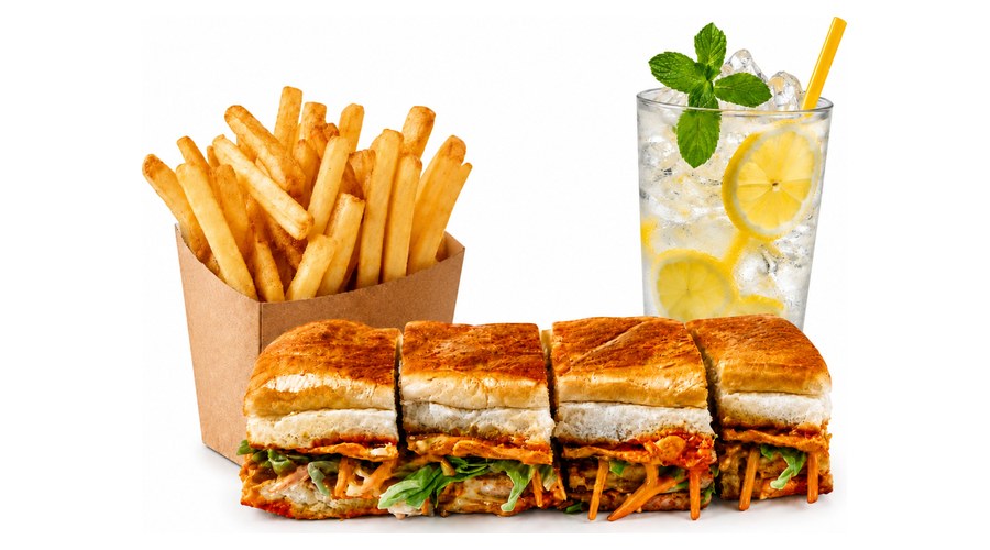 Set Roti John: Roti John, fries and a lemonade
